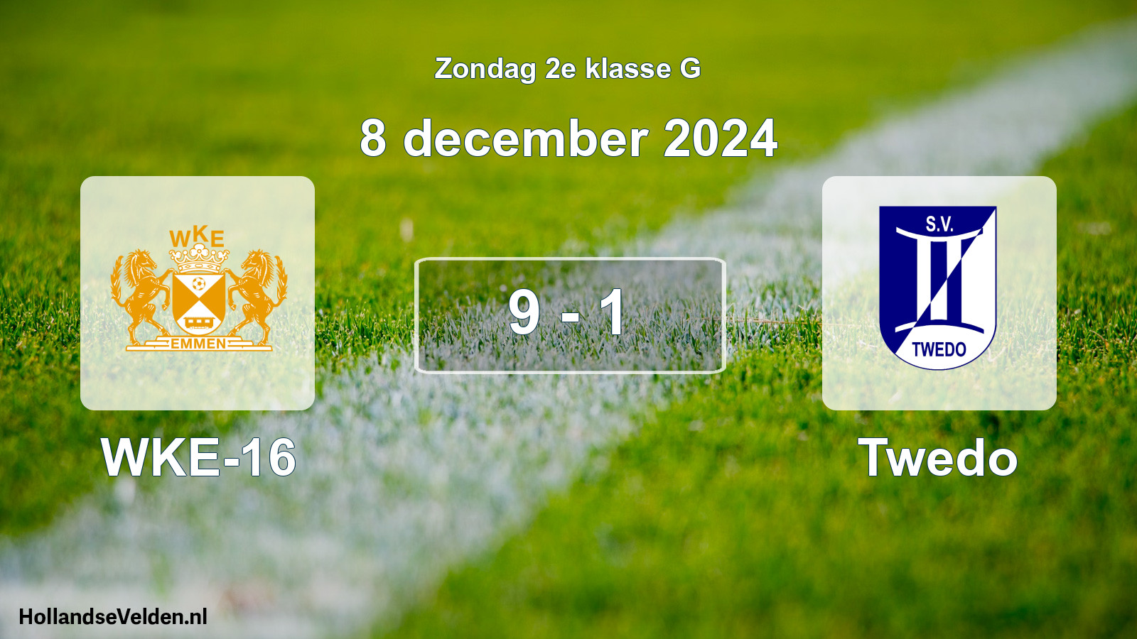 Total number of matches played: WKE-16 - Twedo 9 - 1 (8 December 2024)
