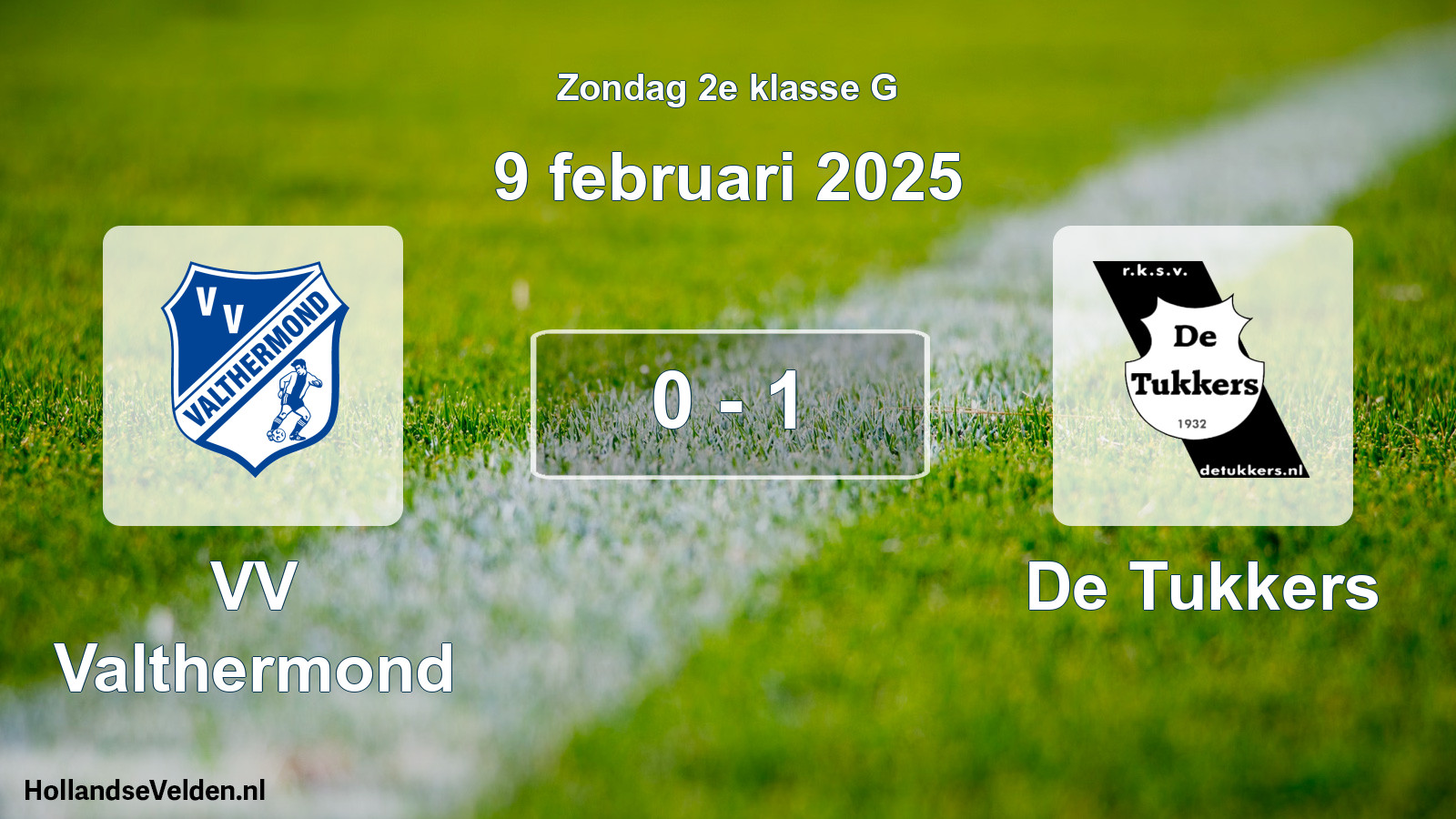 Total number of matches played: VV Valthermond - De Tukkers 0 - 1 (9 February 2025)