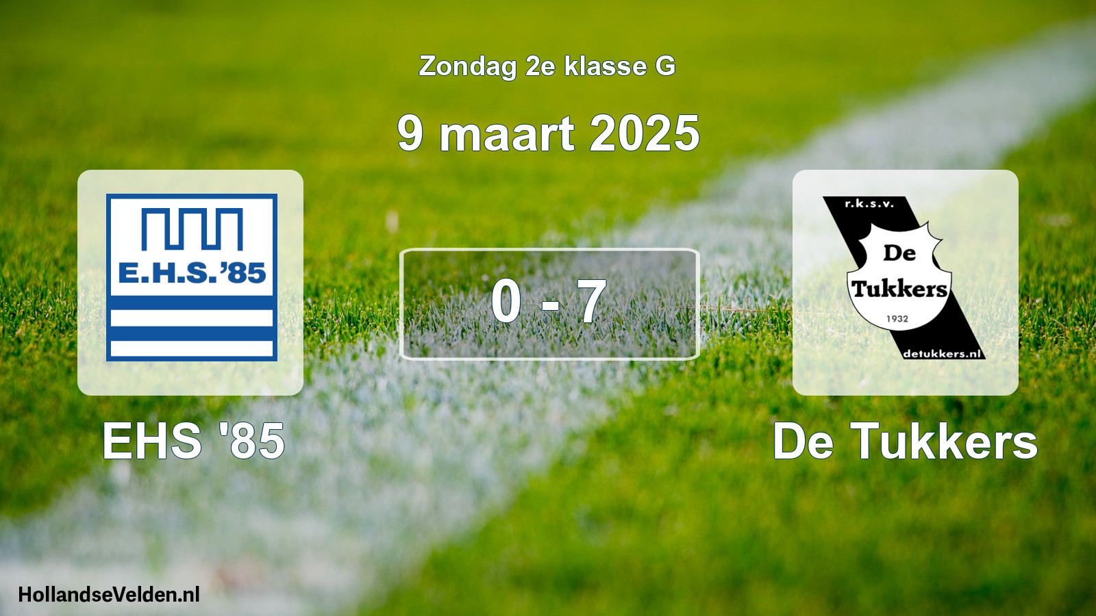 Total number of matches played: EHS '85 - De Tukkers 0 - 7 (9 March 2025)