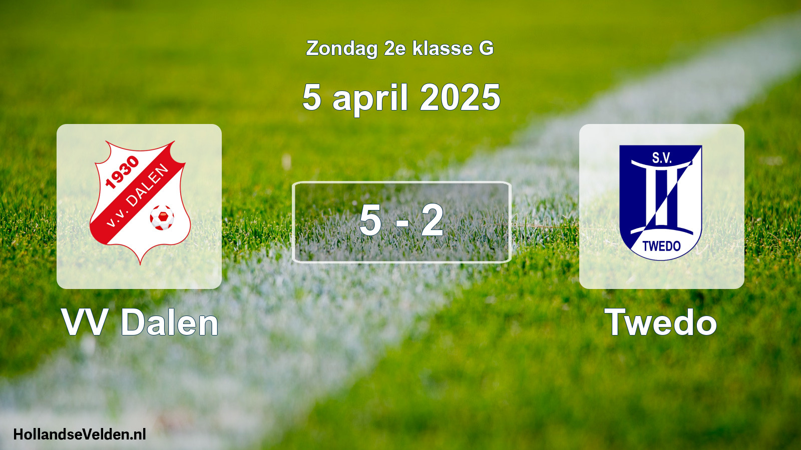 Total number of matches played: VV Dalen - Twedo 5 - 2 (5 April 2025)