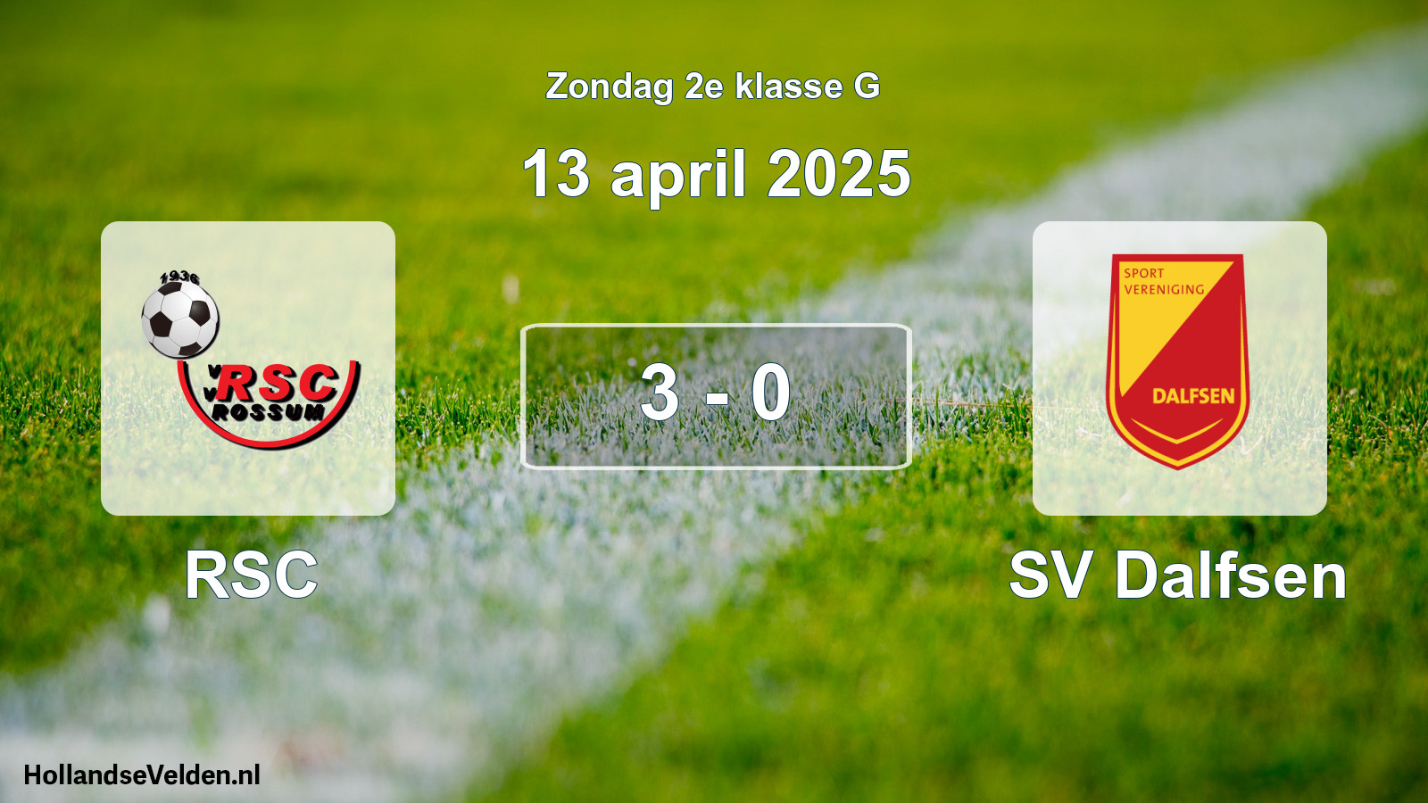 Total number of matches played: RSC - SV Dalfsen 3 - 0 (13 April 2025)