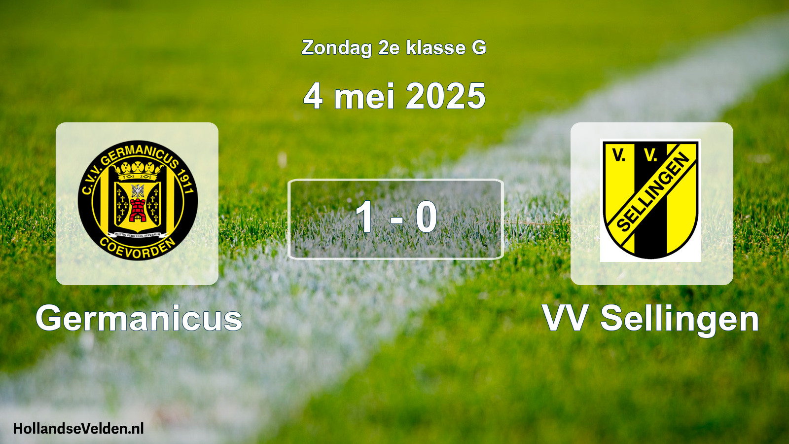 Total number of matches played: Germanicus - VV Sellingen 1 - 0 (4 May 2025)