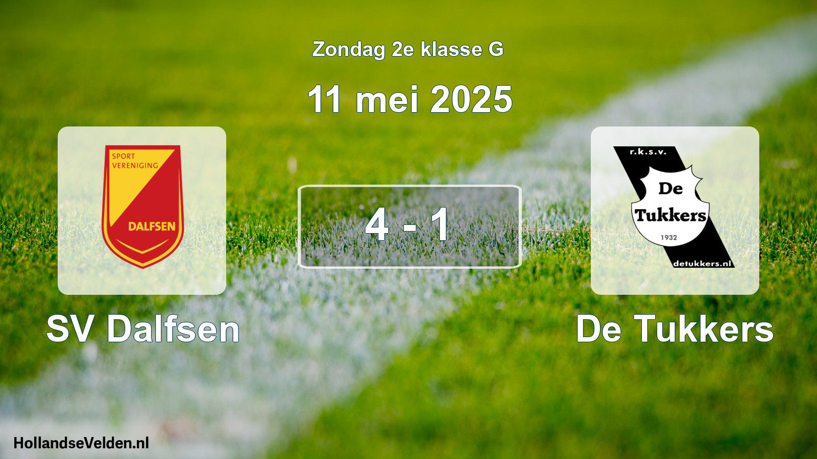 Total number of matches played: SV Dalfsen - De Tukkers 4 - 1 (11 May 2025)