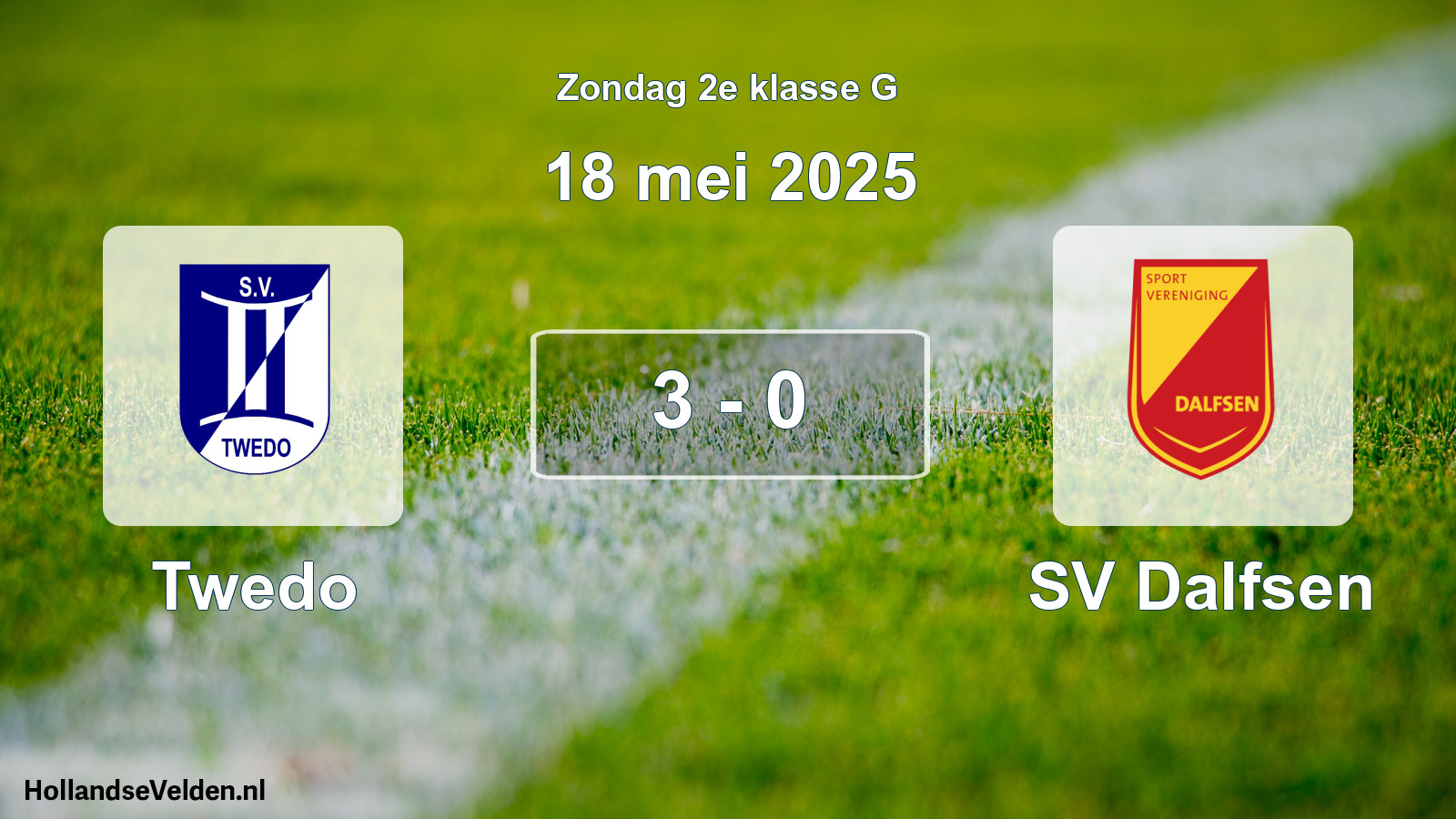 Total number of matches played: Twedo - SV Dalfsen 3 - 0 (18 May 2025)