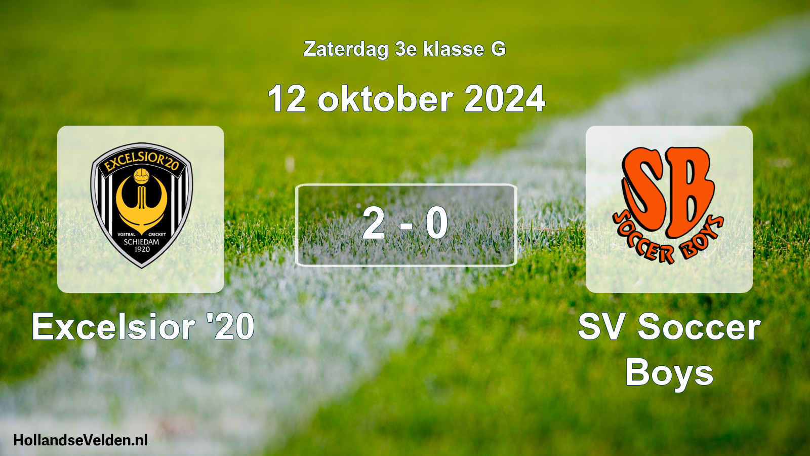 Total number of matches played: Excelsior '20 - SV Soccer Boys 2 - 0 (12 October 2024)