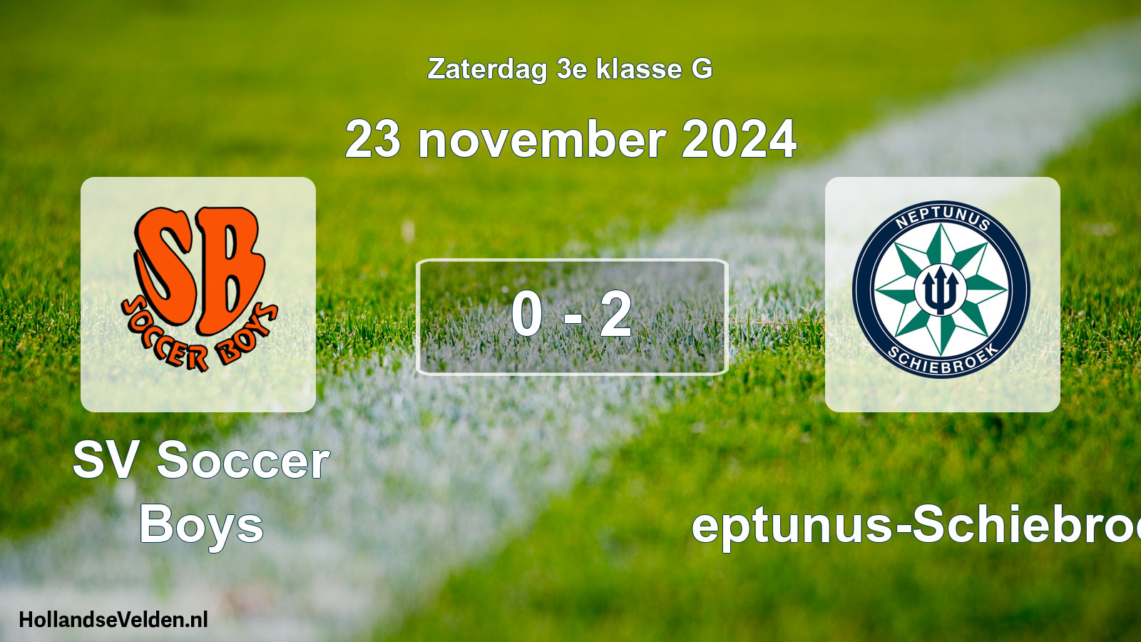 Total number of matches played: SV Soccer Boys - Neptunus-Schiebroek 0 - 2 (23 November 2024)