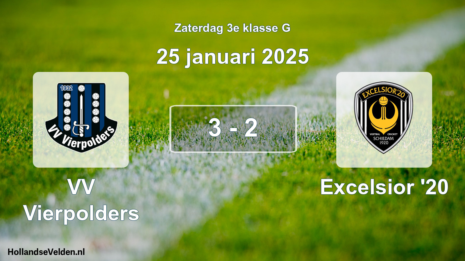 Total number of matches played: VV Vierpolders - Excelsior '20 3 - 2 (25 January 2025)