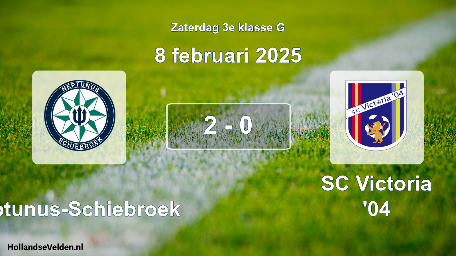 Total number of matches played: Neptunus-Schiebroek - SC Victoria '04 2 - 0 (8 February 2025)