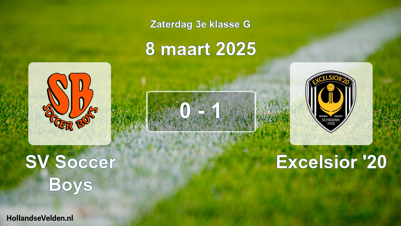 Total number of matches played: SV Soccer Boys - Excelsior '20 0 - 1 (8 March 2025)