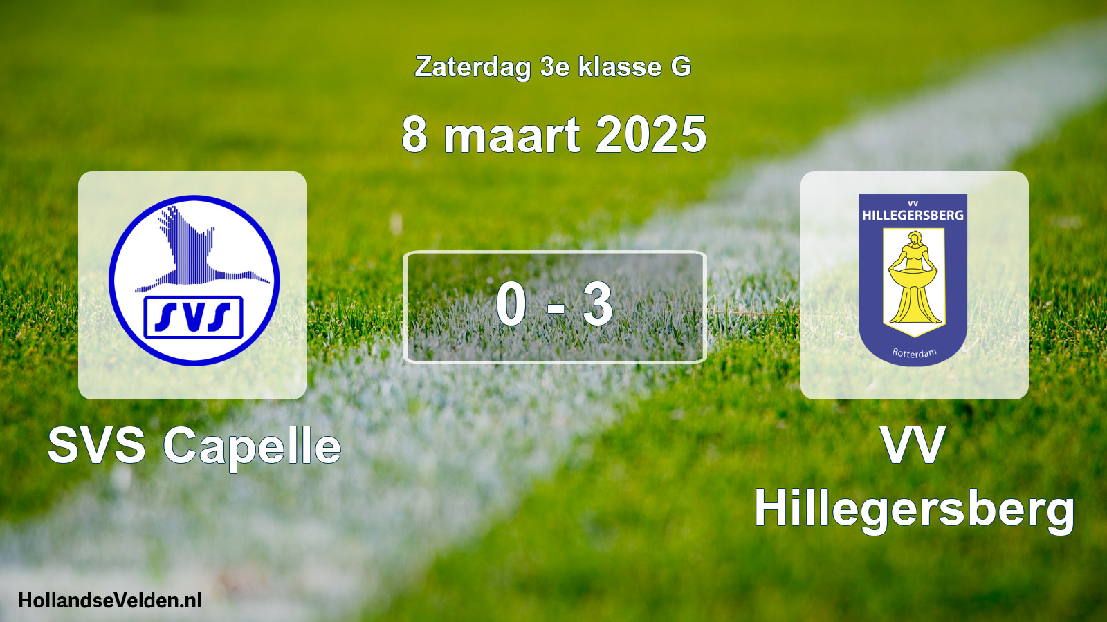 Total number of matches played: SVS Capelle - VV Hillegersberg 0 - 3 (8 March 2025)
