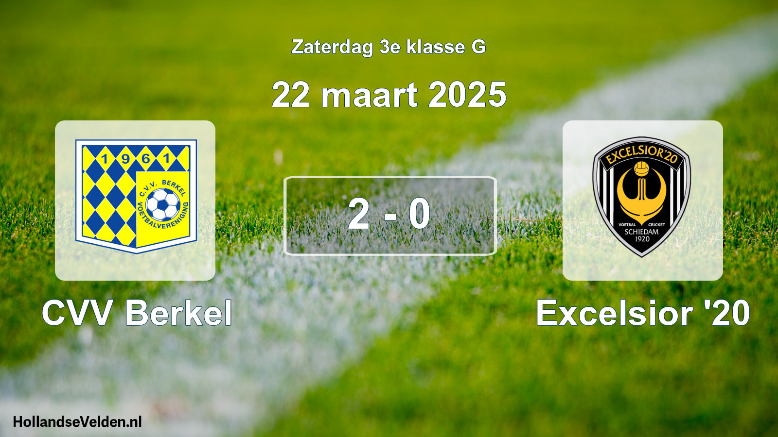 Total number of matches played: CVV Berkel - Excelsior '20 2 - 0 (22 March 2025)