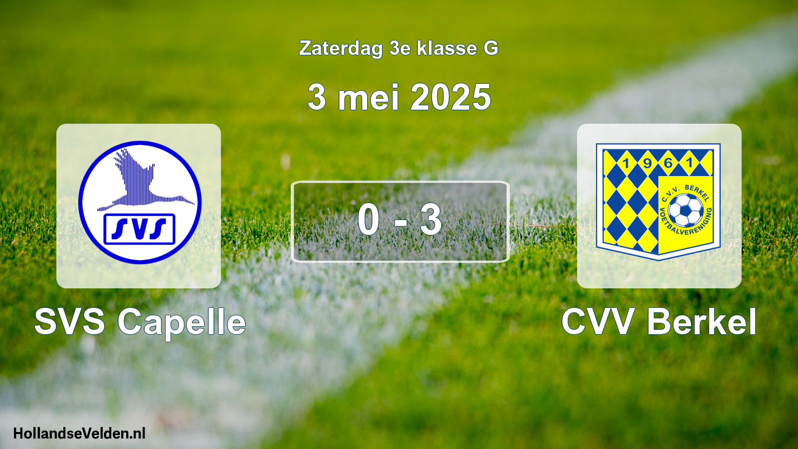 Total number of matches played: SVS Capelle - CVV Berkel 0 - 3 (3 May 2025)
