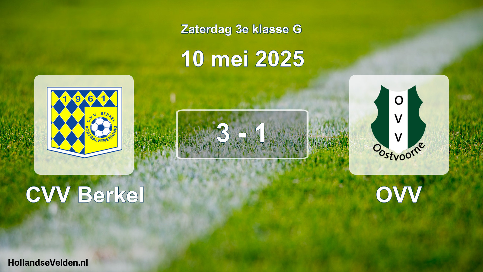 Total number of matches played: CVV Berkel - OVV 3 - 1 (10 May 2025)
