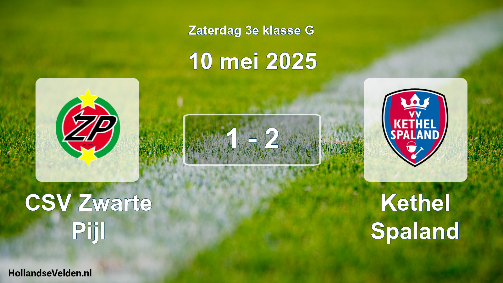 Total number of matches played: CSV Zwarte Pijl - Kethel Spaland 1 - 2 (10 May 2025)