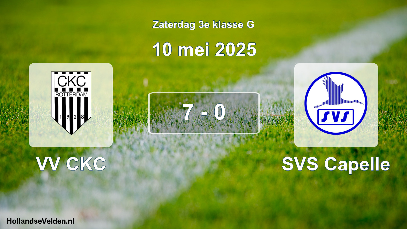 Total number of matches played: VV CKC - SVS Capelle 7 - 0 (10 May 2025)