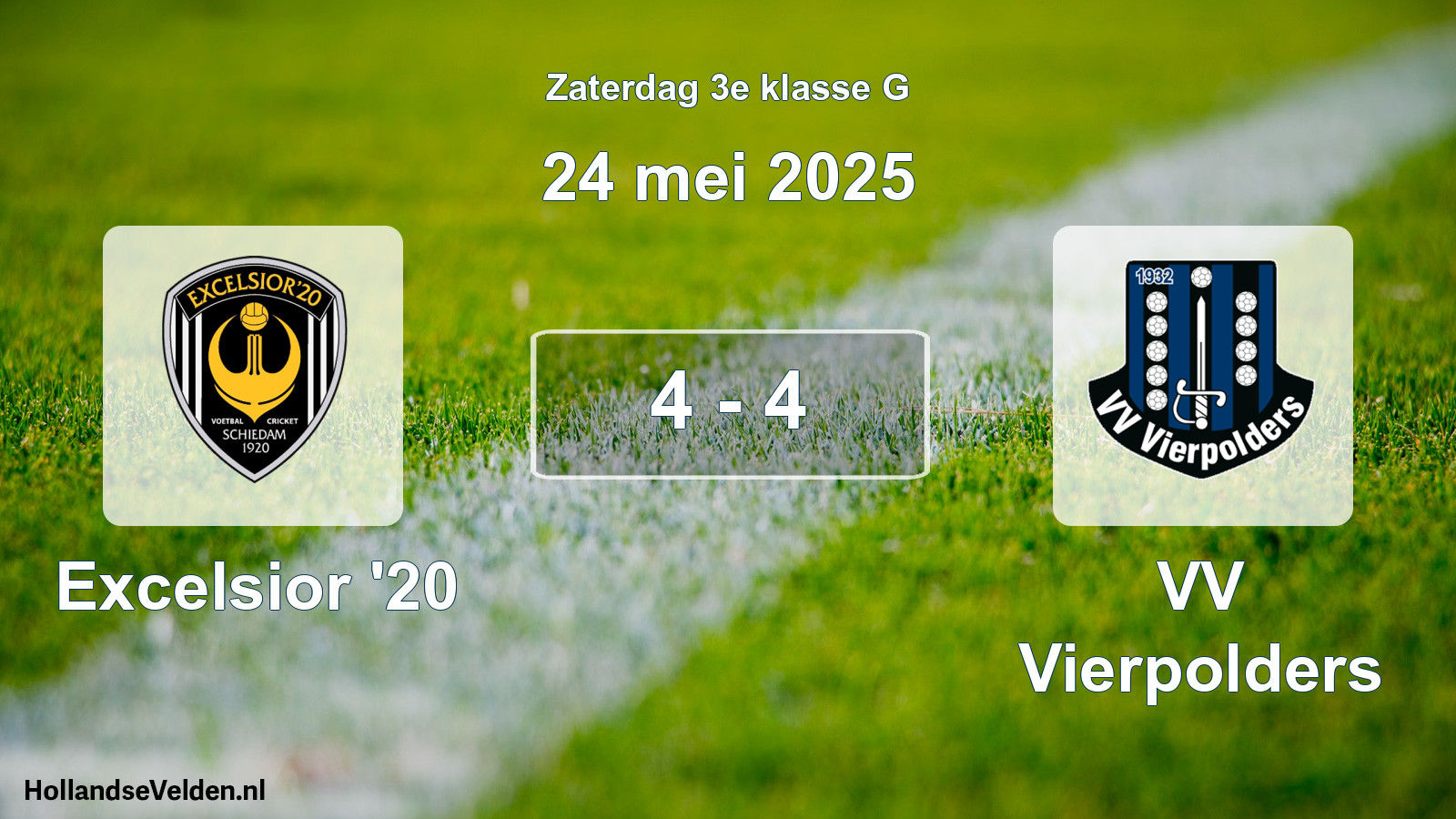 Total number of matches played: Excelsior '20 - VV Vierpolders 4 - 4 (24 May 2025)