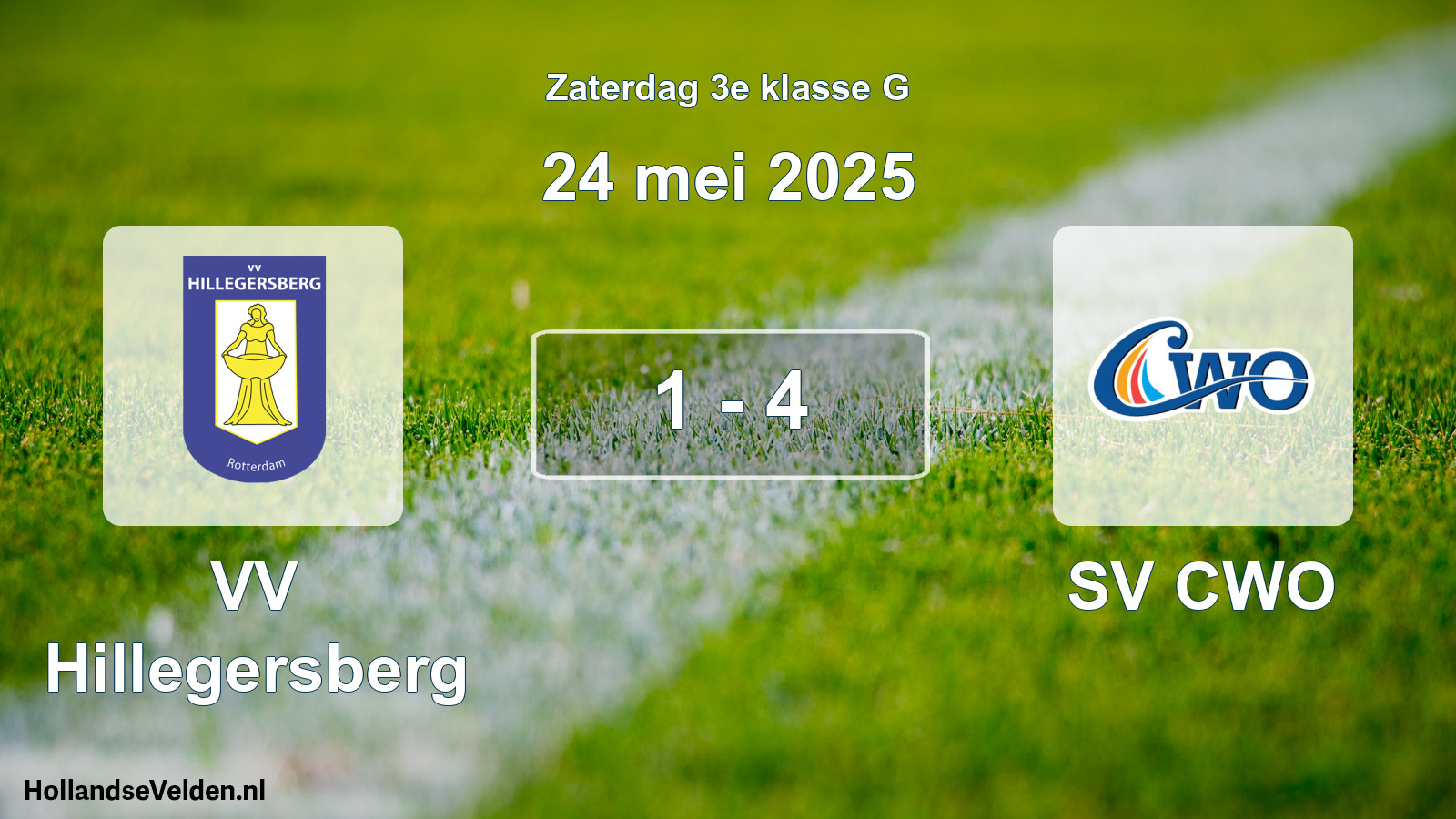 Total number of matches played: VV Hillegersberg - SV CWO 1 - 4 (24 May 2025)