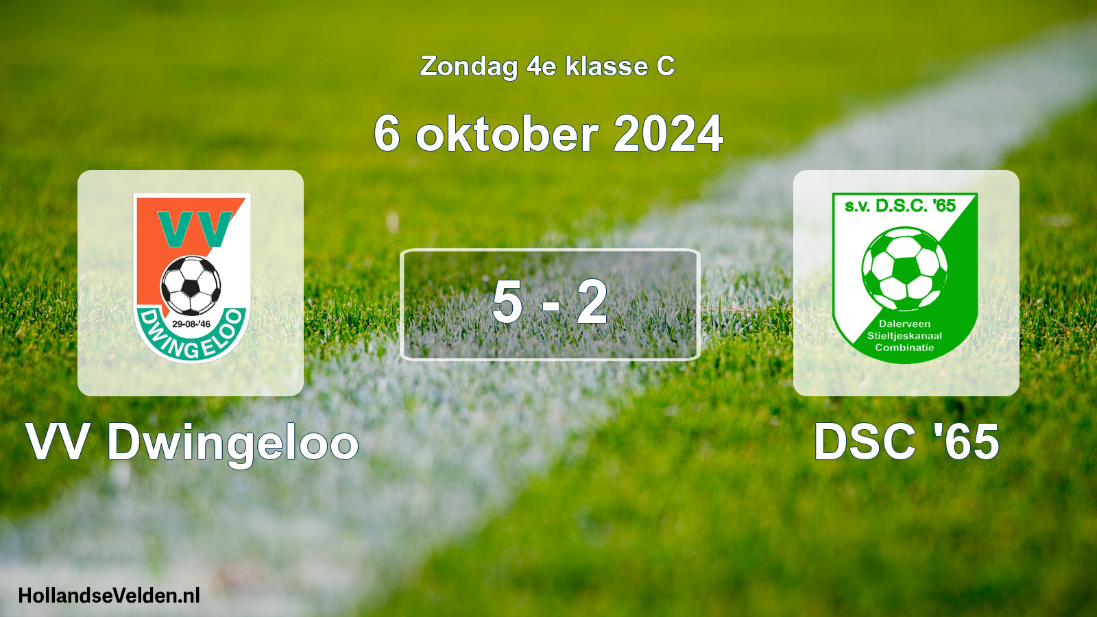 Total number of matches played: VV Dwingeloo - DSC '65 5 - 2 (6 October 2024)