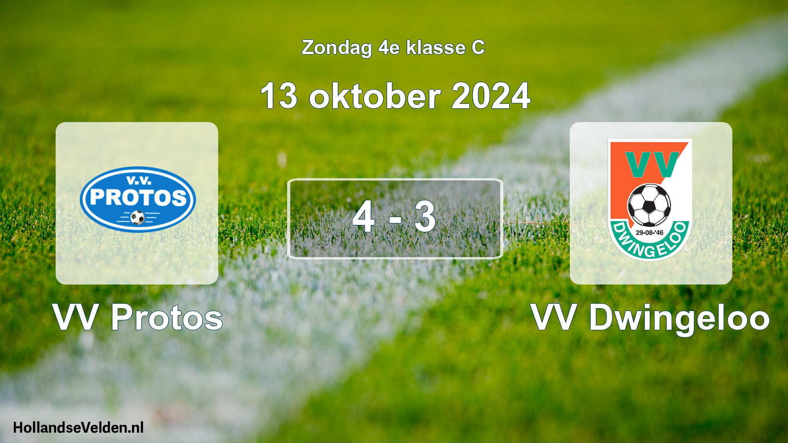 Total number of matches played: VV Protos - VV Dwingeloo 4 - 3 (13 October 2024)