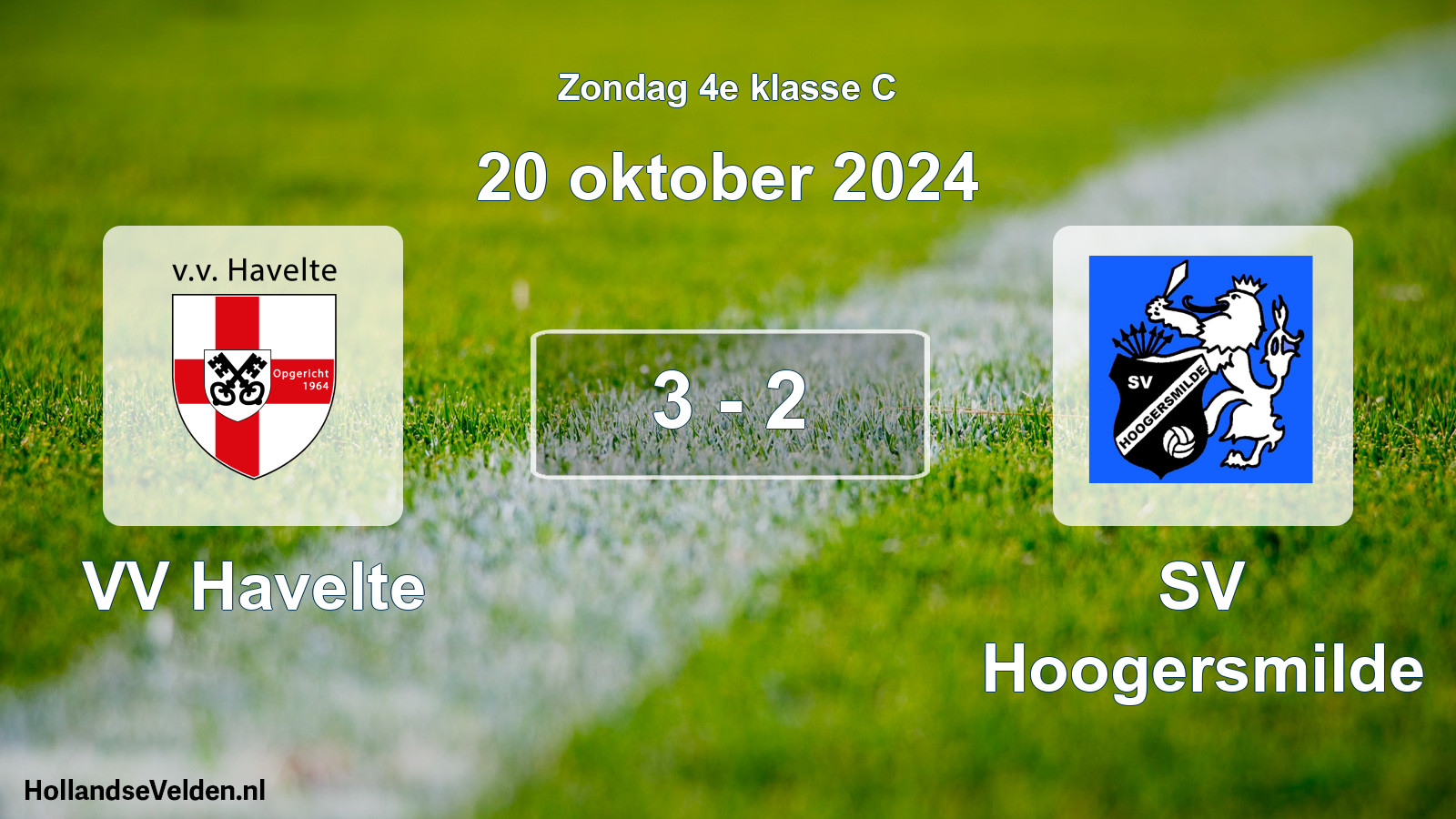Total number of matches played: VV Havelte - SV Hoogersmilde 3 - 2 (20 October 2024)