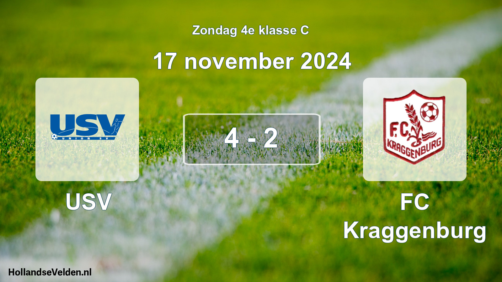 Total number of matches played: USV - FC Kraggenburg 4 - 2 (17 November 2024)