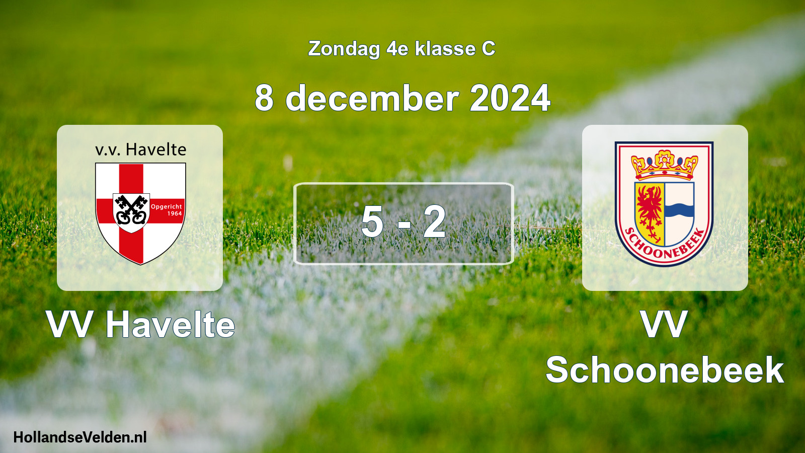 Total number of matches played: VV Havelte - VV Schoonebeek 5 - 2 (8 December 2024)