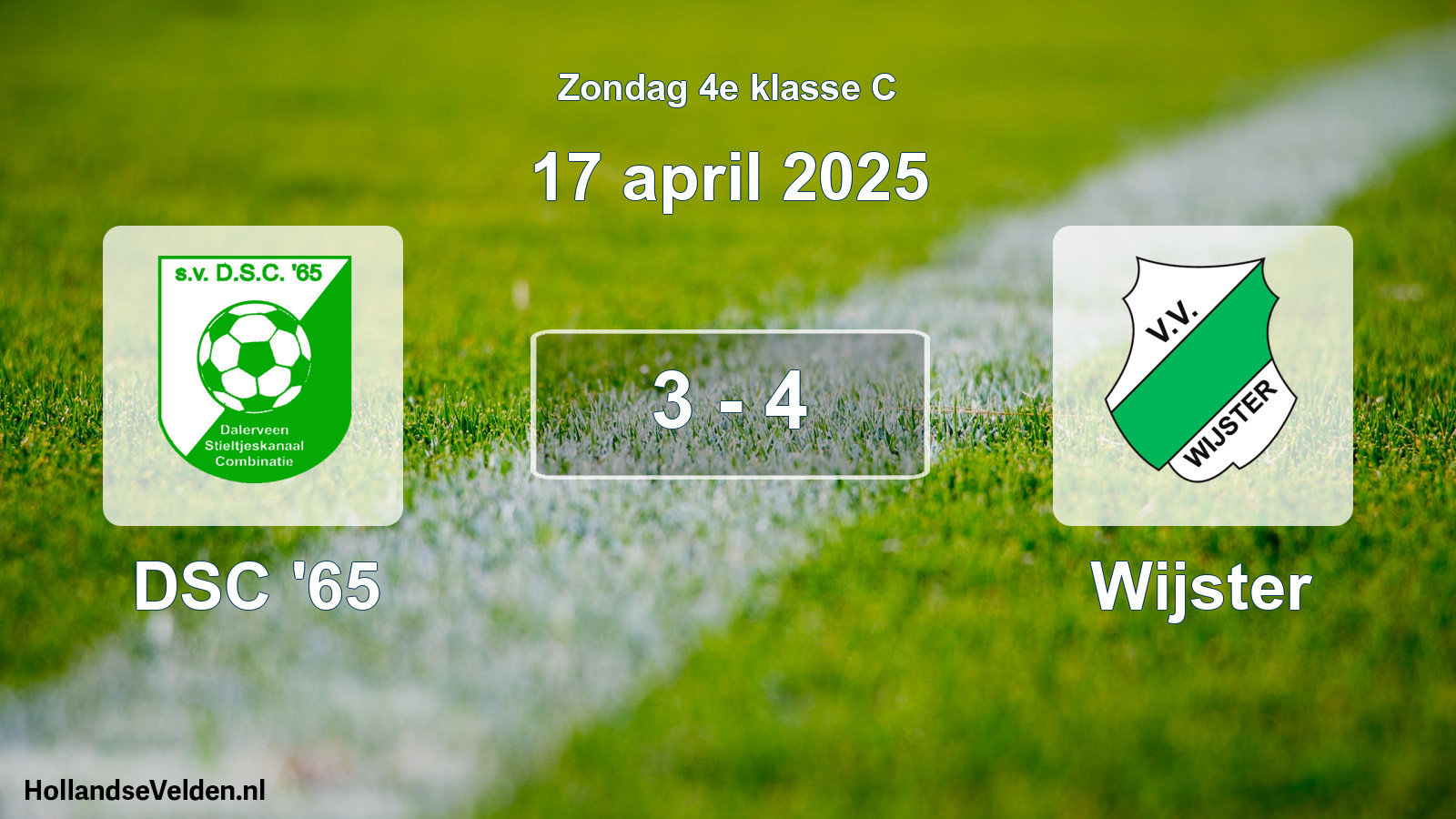 Total number of matches played: DSC '65 - Wijster 3 - 4 (17 April 2025)