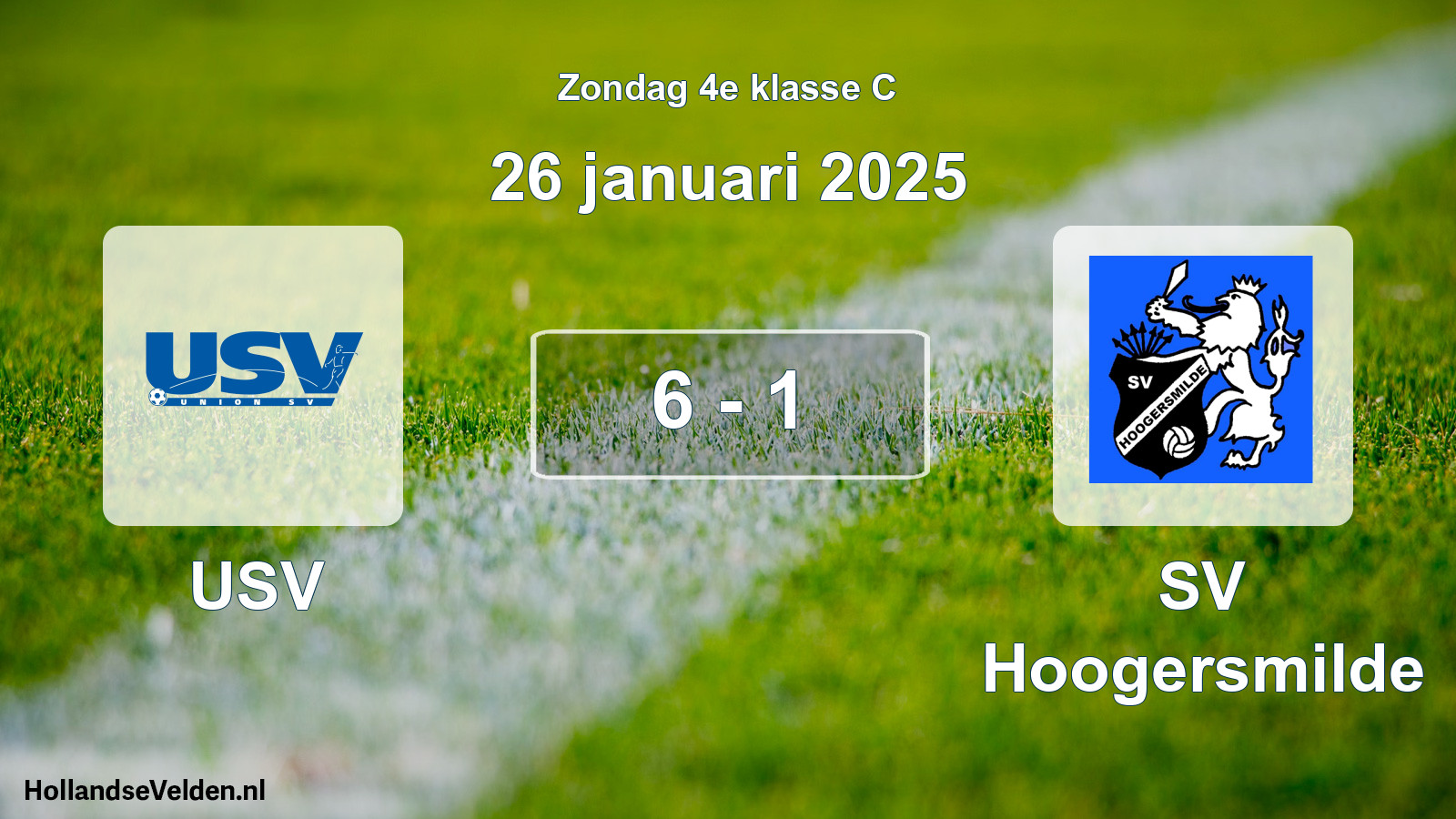 Total number of matches played: USV - SV Hoogersmilde 6 - 1 (26 January 2025)