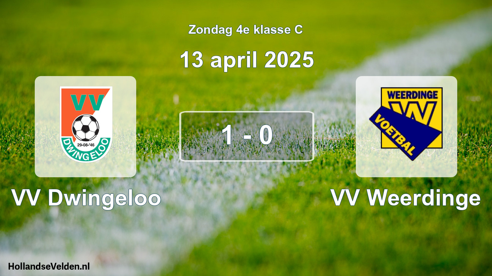 Total number of matches played: VV Dwingeloo - VV Weerdinge 1 - 0 (13 April 2025)