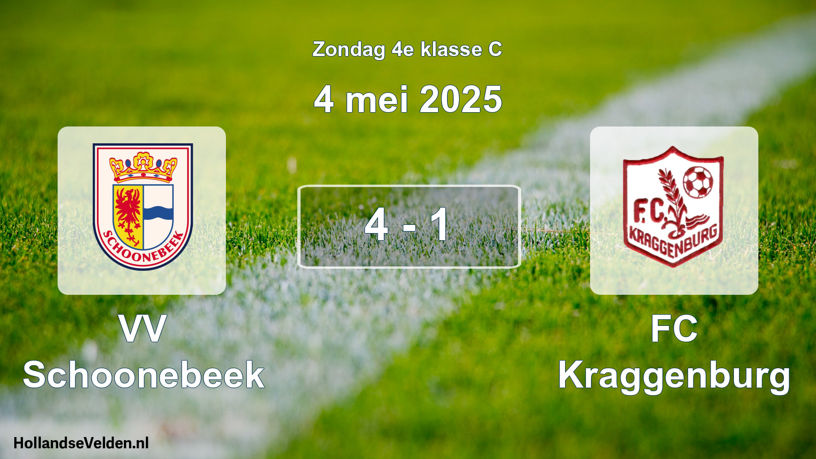 Total number of matches played: VV Schoonebeek - FC Kraggenburg 4 - 1 (4 May 2025)