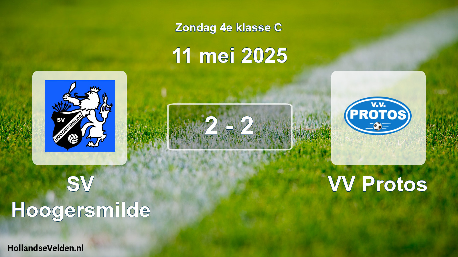 Total number of matches played: SV Hoogersmilde - VV Protos 2 - 2 (11 May 2025)