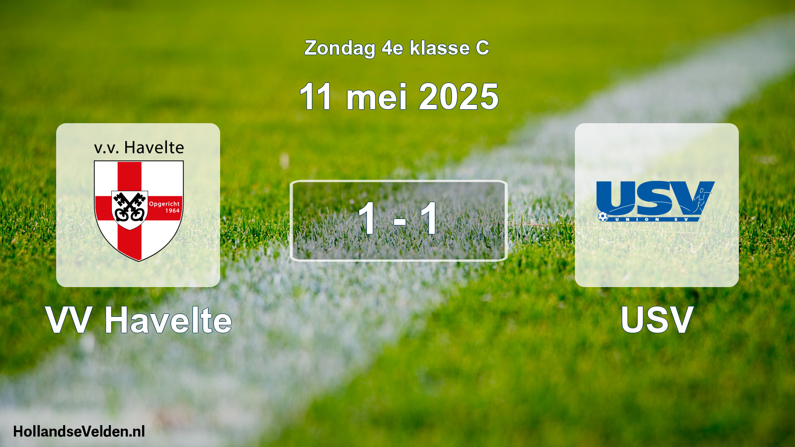 Total number of matches played: VV Havelte - USV 1 - 1 (11 May 2025)