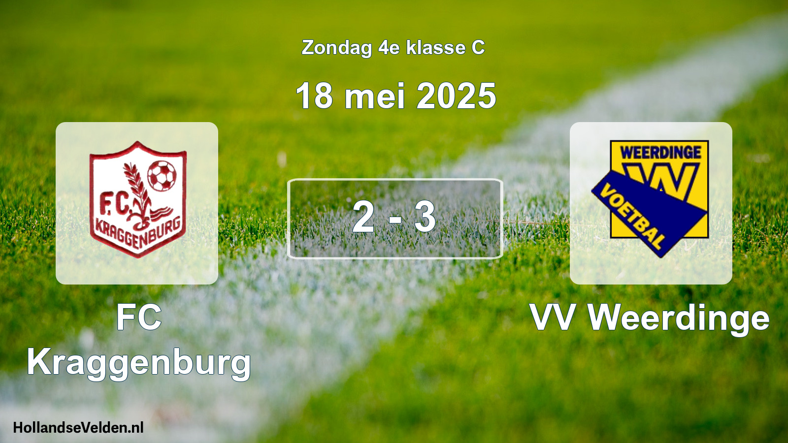 Total number of matches played: FC Kraggenburg - VV Weerdinge 2 - 3 (18 May 2025)