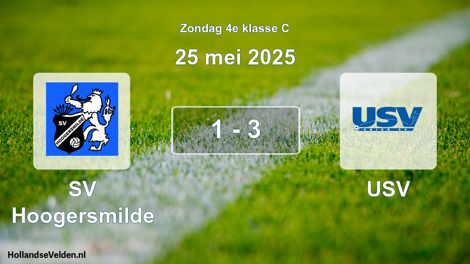Total number of matches played: SV Hoogersmilde - USV 1 - 3 (25 May 2025)