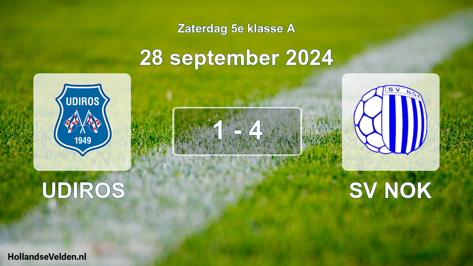 Total number of matches played: UDIROS - SV NOK 1 - 4 (28 September 2024)
