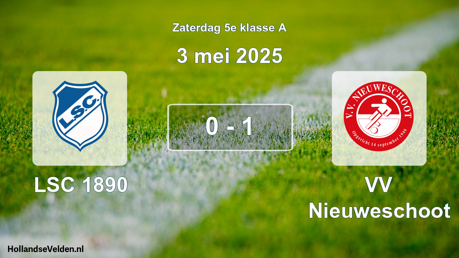Total number of matches played: LSC 1890 - VV Nieuweschoot 0 - 1 (3 May 2025)
