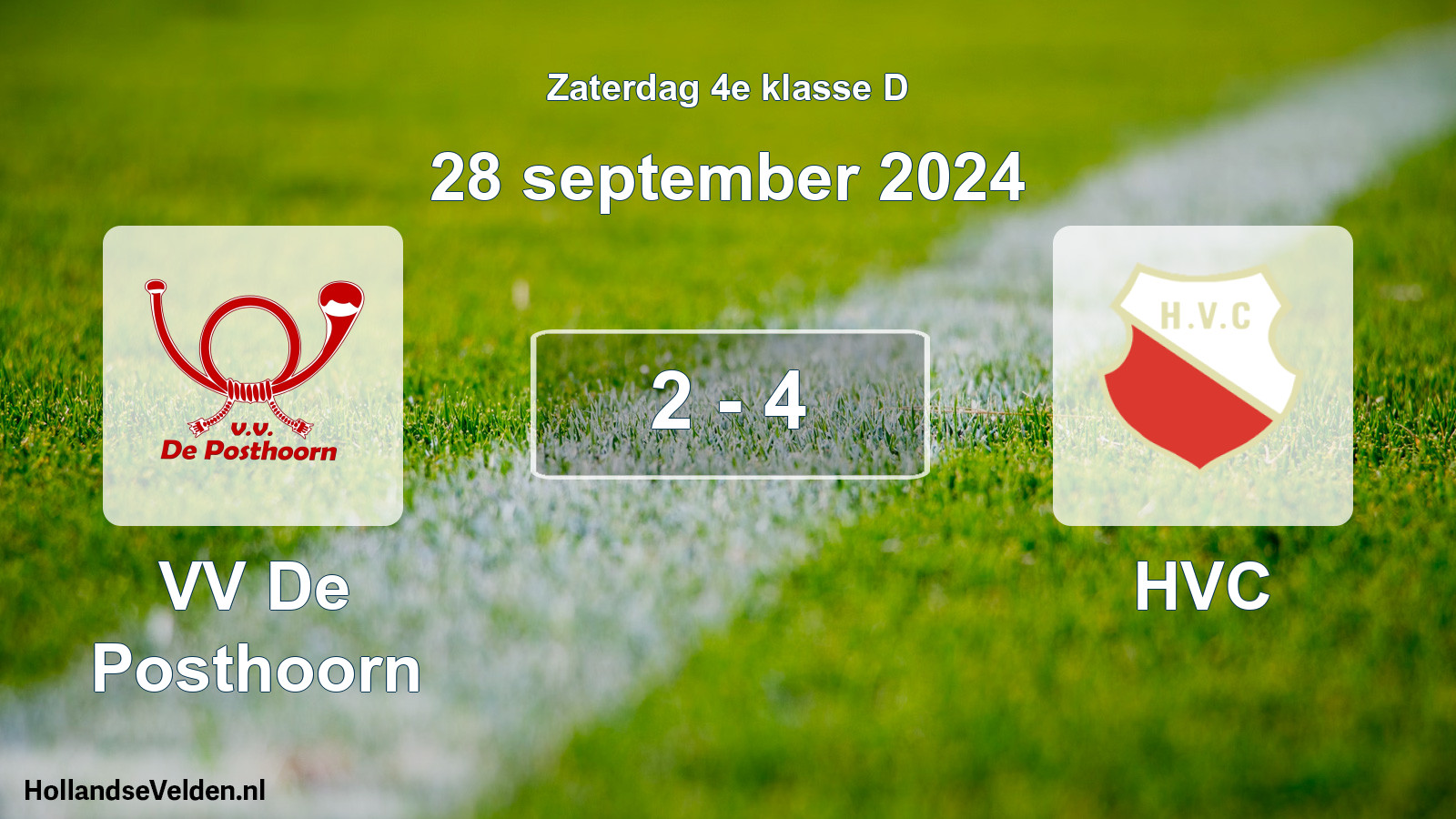 Total number of matches played: VV De Posthoorn - HVC 2 - 4 (28 September 2024)