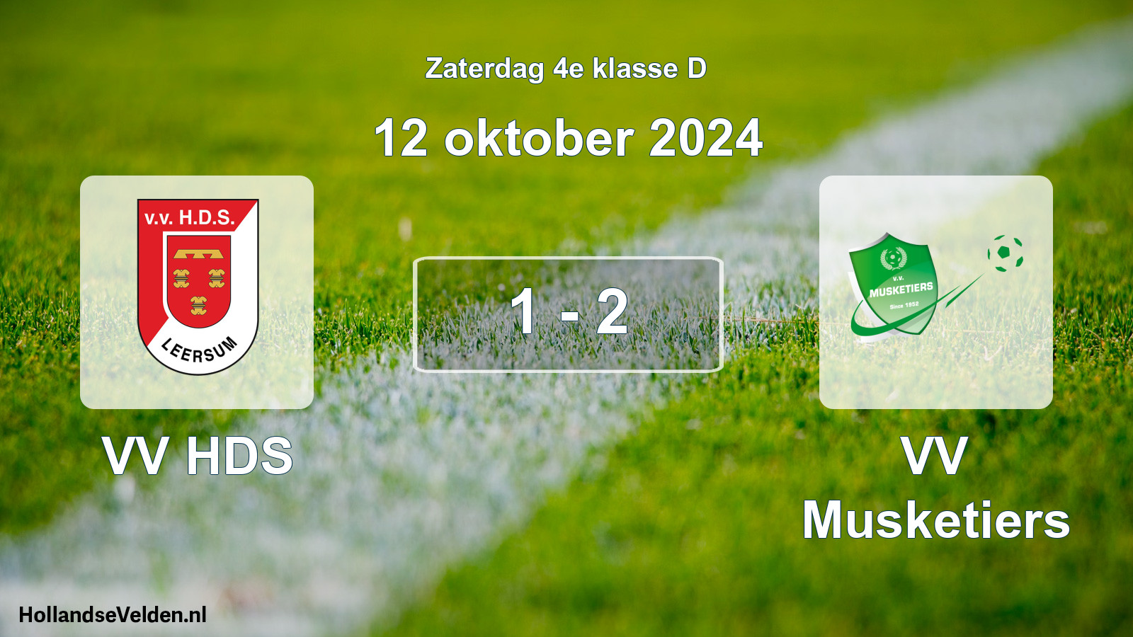 Total number of matches played: VV HDS - VV Musketiers 1 - 2 (12 October 2024)