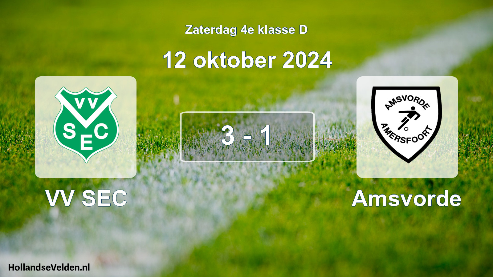 Total number of matches played: VV SEC - Amsvorde 3 - 1 (12 October 2024)