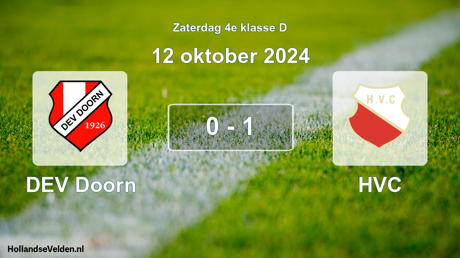 Total number of matches played: DEV Doorn - HVC 0 - 1 (12 October 2024)