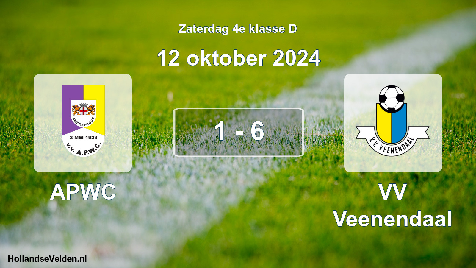 Total number of matches played: APWC - VV Veenendaal 1 - 6 (12 October 2024)