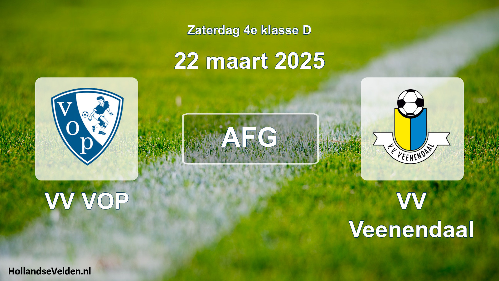 Scheduled Match: VV VOP - VV Veenendaal (22 March 2025)