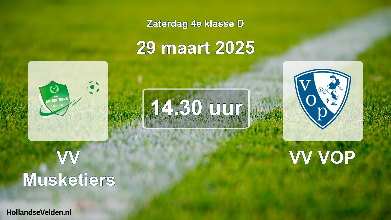 Scheduled Match: VV Musketiers - VV VOP (29 March 2025)