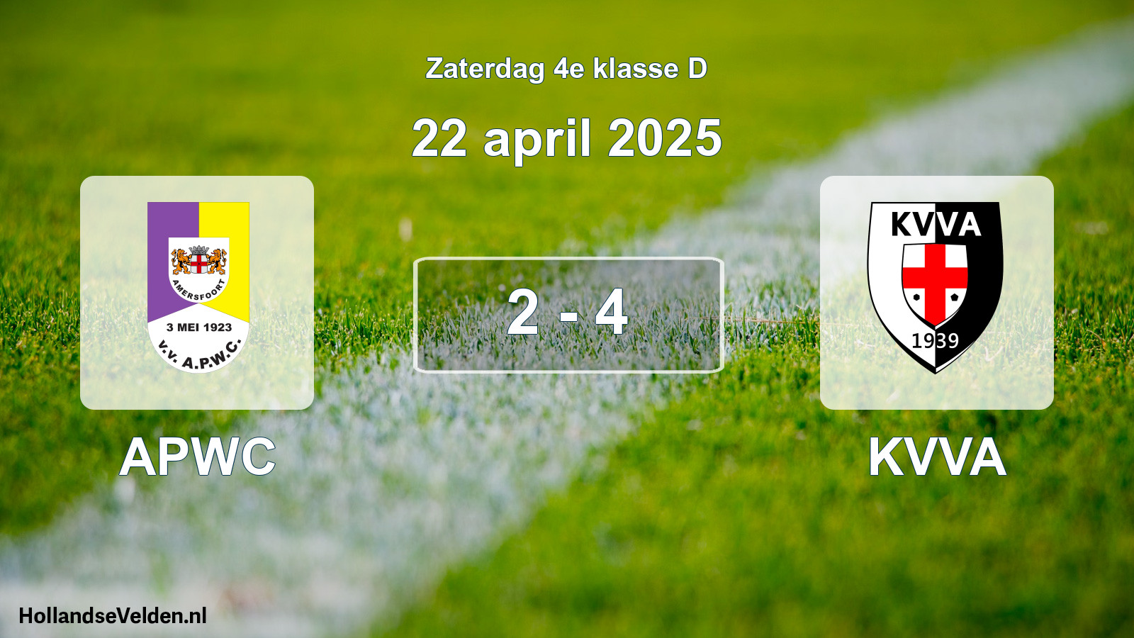 Total number of matches played: APWC - KVVA 2 - 4 (22 April 2025)