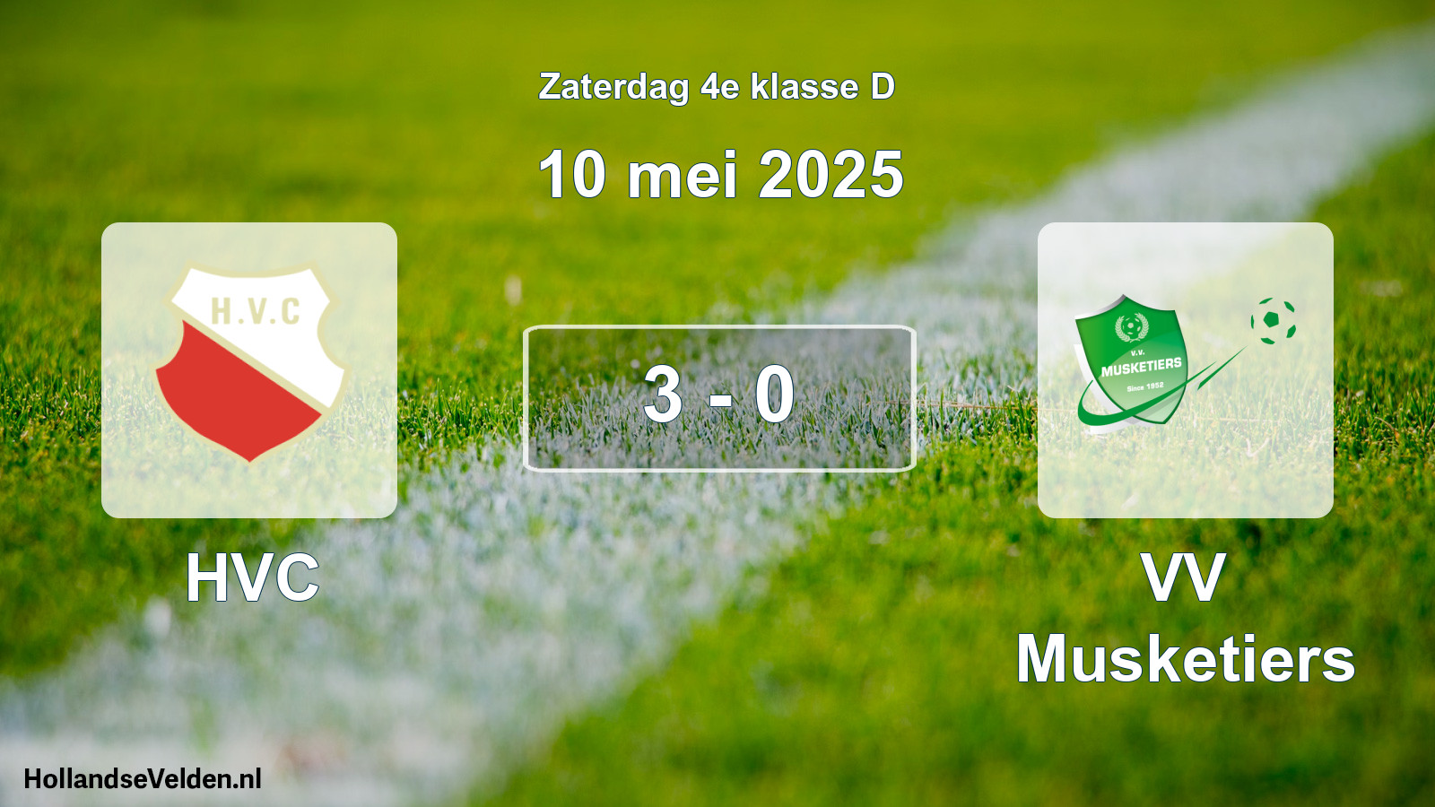 Total number of matches played: HVC - VV Musketiers 3 - 0 (10 May 2025)