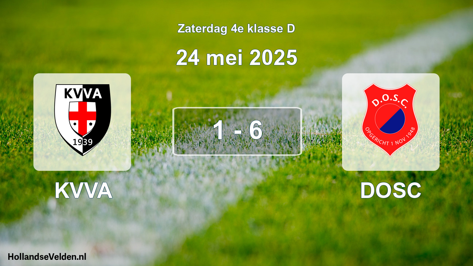 Total number of matches played: KVVA - DOSC 1 - 6 (24 May 2025)
