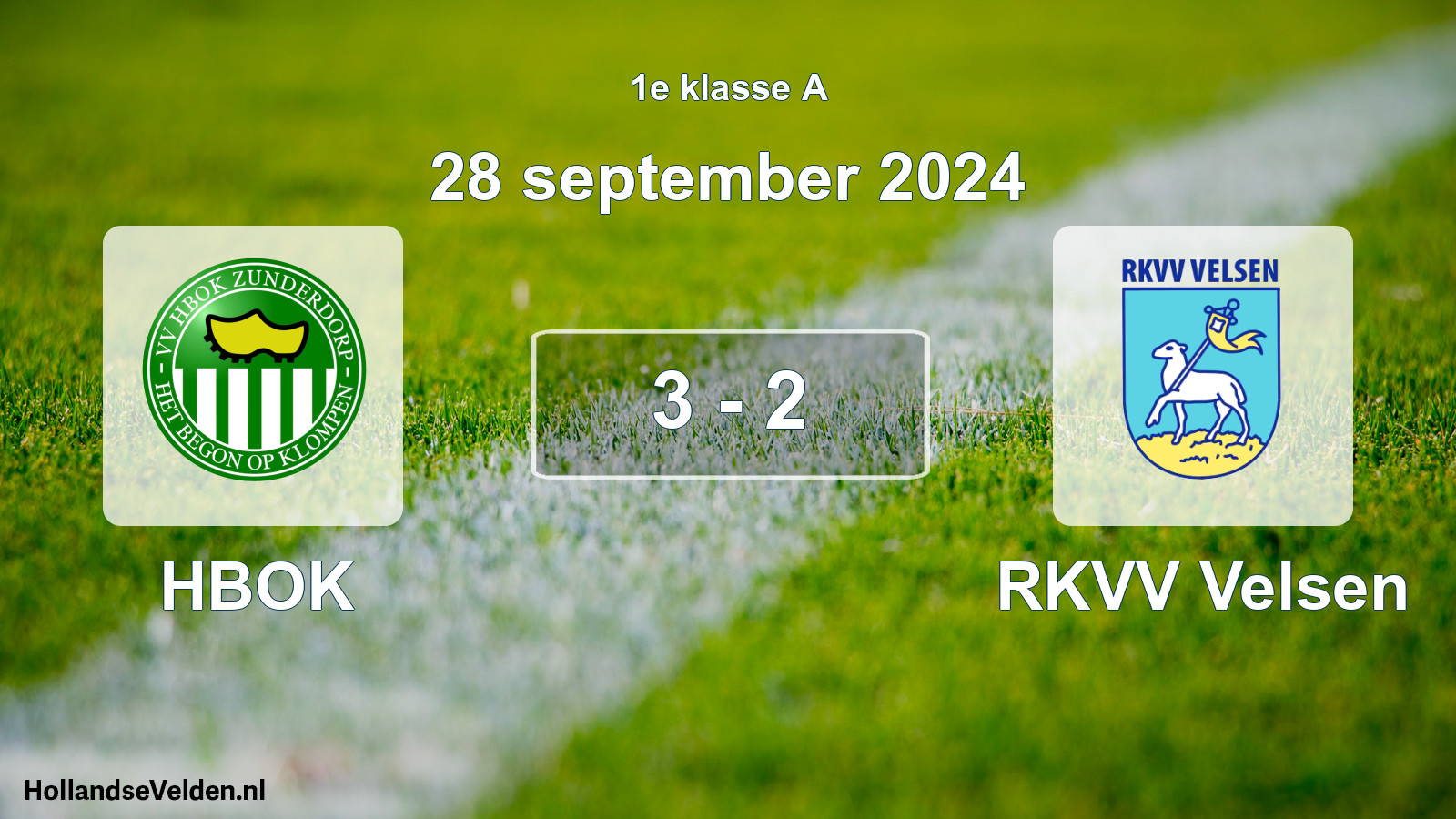 Total number of matches played: HBOK - RKVV Velsen 3 - 2 (28 September 2024)