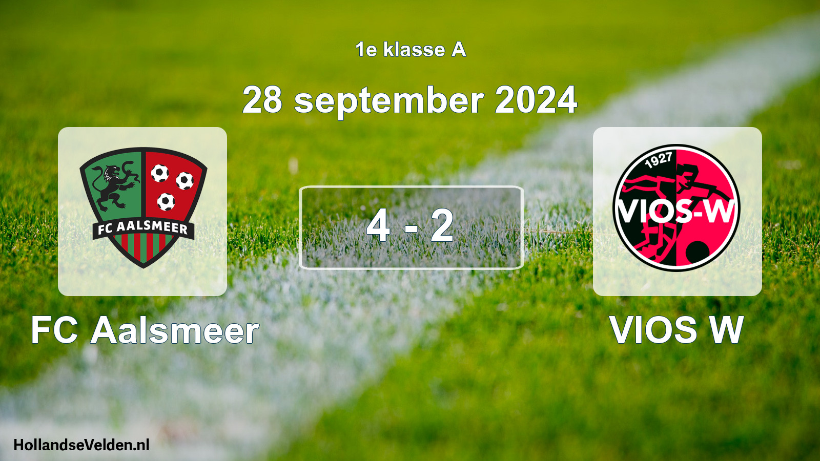 Total number of matches played: FC Aalsmeer - VIOS W 4 - 2 (28 September 2024)