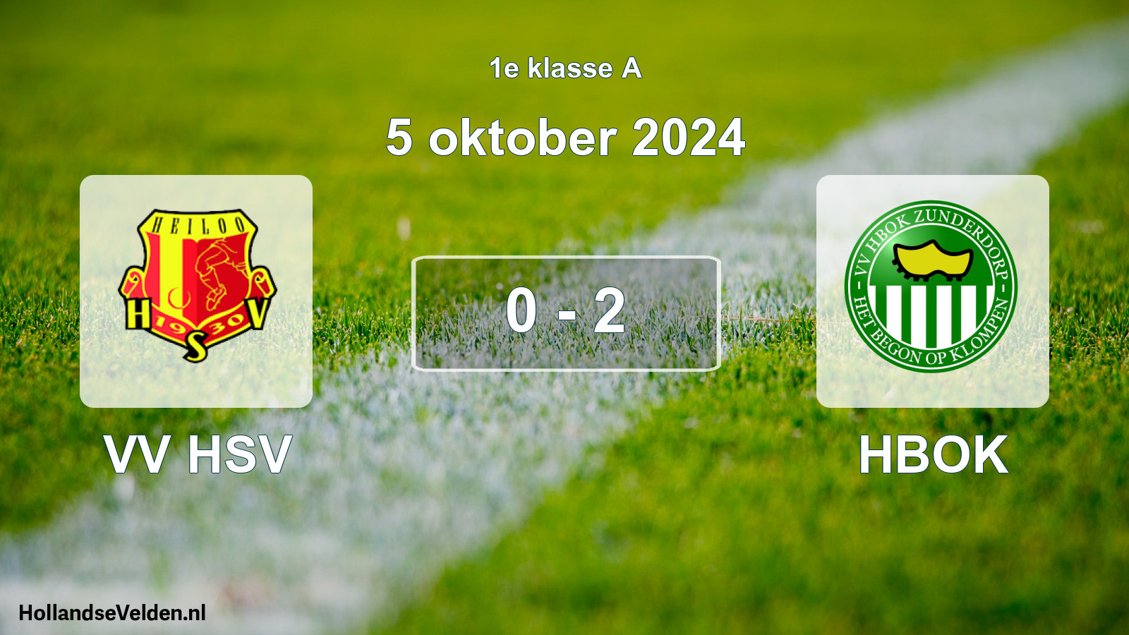 Total number of matches played: VV HSV - HBOK 0 - 2 (5 October 2024)