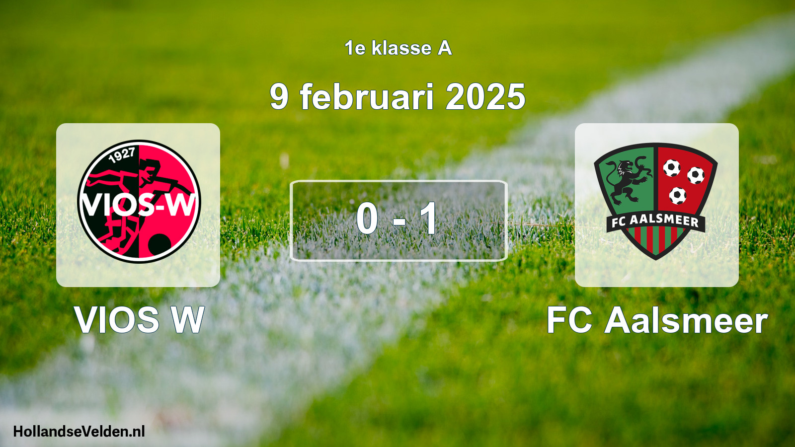 Total number of matches played: VIOS W - FC Aalsmeer 0 - 1 (9 February 2025)